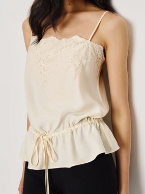 Silvia Tie Waist Silk Camisole
Reformation Sz 4